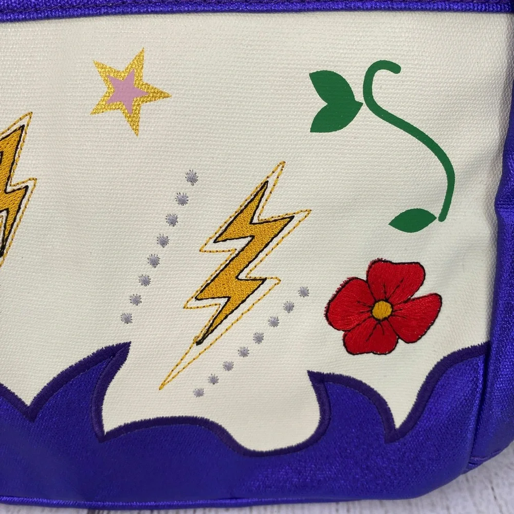 STATE Kane Kids Double Pocket Backpack Purple Metallic Cowgirl Rainbow Whimsical